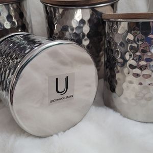 Uncommon James Nested Silver Canisters